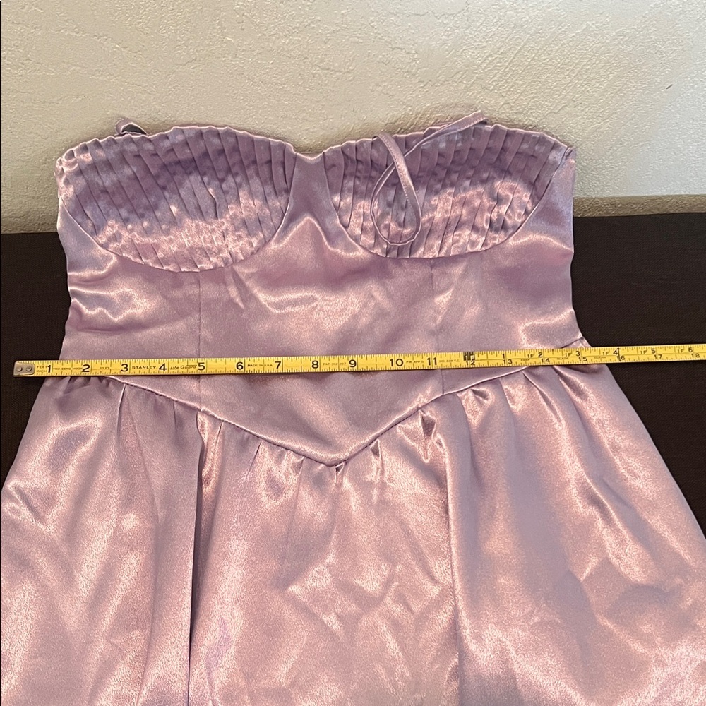 #0942+ Elegant Purple Satin Nightgown - Picture 6 of 11